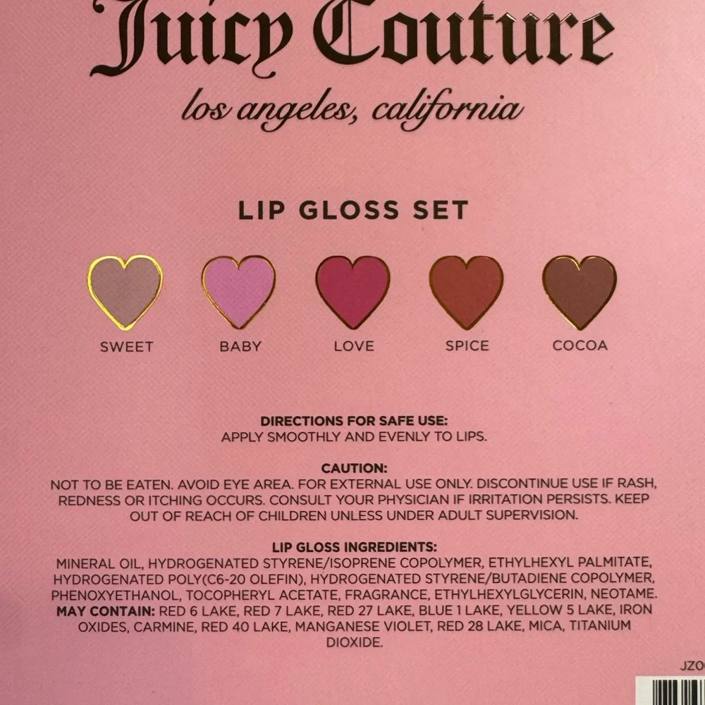 Juicy Couture Lip Gloss Set with Heart Containers